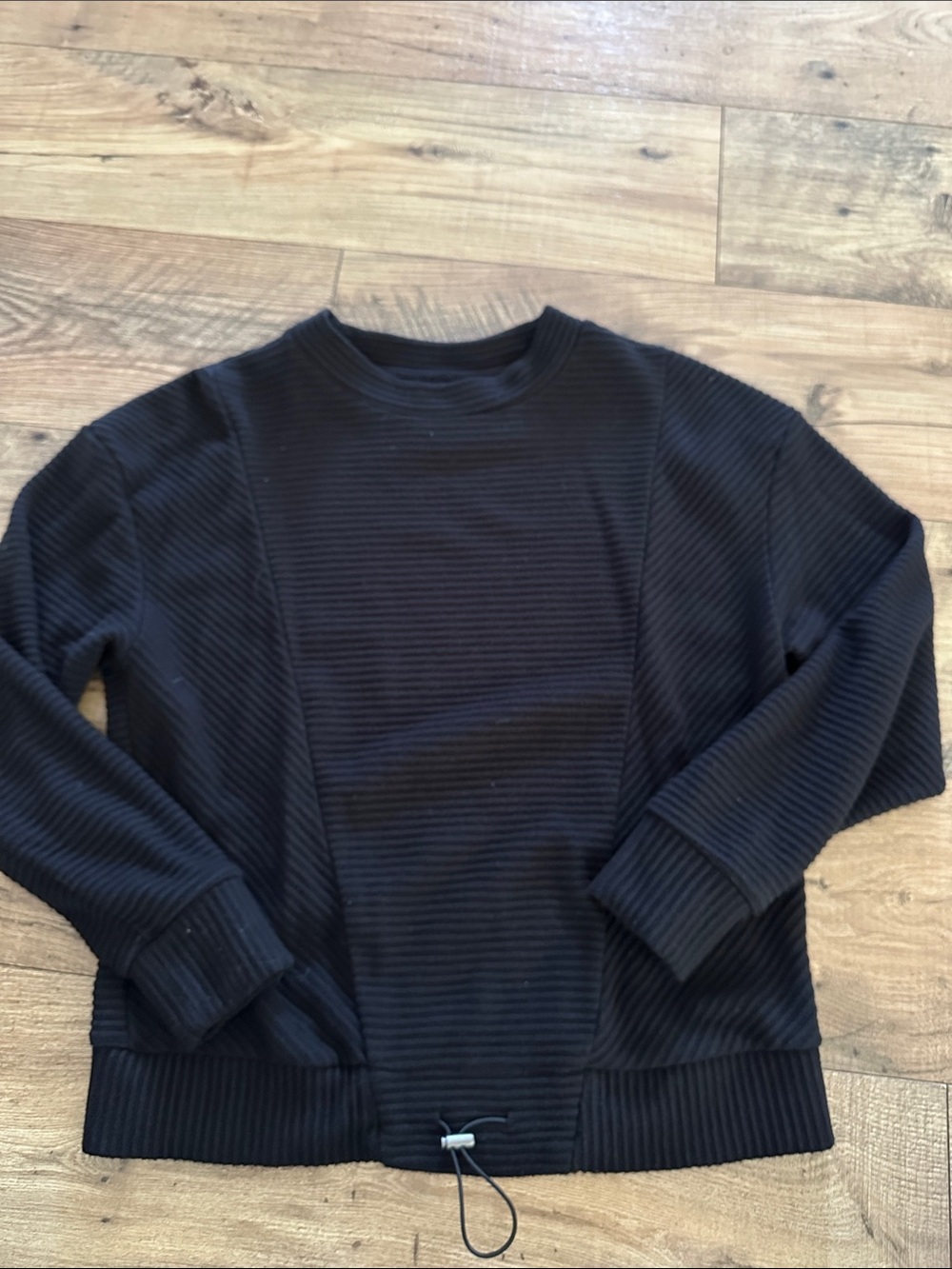 Women’s Black Ribbed Pullover Sweater